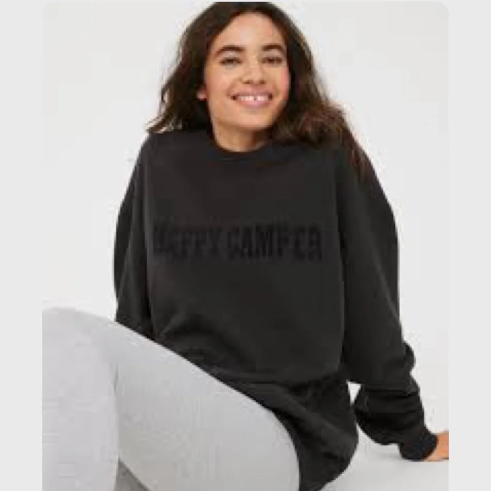 OFFLINE By Aerie Throw-Back Fleece Crewneck Sweatshirt grey shadow - Picture 4 of 4